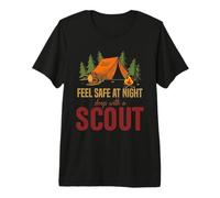 Siéntete Seguro por la Noche y Duerme con un Regalo de Campamento Scout Camiseta Premium