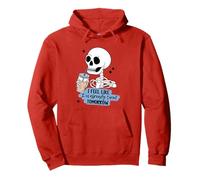 Siento Que ya Estoy Cansado mañana Esqueleto Bebiendo Sudadera con Capucha