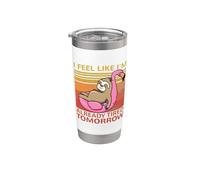 Siento que ya estoy cansado mañana Vaso térmico de acero inoxidable de doble pared