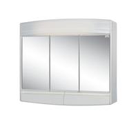 Sieper Topas Eco - Armario con espejo (iluminación LED, 60 cm de ancho, plástico, incluye enchufe), color blanco