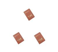 Siepificius 10 fundas protectoras para pasaportes de identificación de viaje, tarjetas de crédito, funda para pasaportes, color rosa, Juego de 3 (café), as description, como se muestra en la