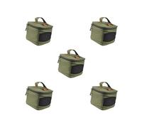 Siepificius Bolsa de almacenamiento duradera para carrete de pesca de carpa, gancho de pesca, bolsa de aparejos, Juego de 5 (verde), 18x20x15cm, como se muestra en la