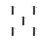 Siepificius Bolsa para bolígrafos, color sólido, con cordón, diseño de cordón, suministros escolares, papelería, soporte para bolígrafos, color rojo, Juego de 5 (negro), Other, como se muestra en la