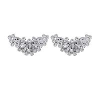 Siepificius Clips de zapatos de cristal con diamantes de imitación para mujer, decoración de botas de boda, 6x3.5cm, Poliéster, como se muestra en la