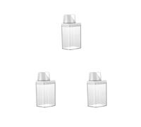 Siepificius Contenedor de almacenamiento de arroz para despensa con taza medidora, dispensador de detergente para lavandería, M (1100 ml), color blanco, Juego de 3 (blanco, 1100 ml), 1100ml, como se