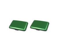 Siepificius Funda tipo cartera para tarjetas de crédito, antiRFID, color negro, Juego de 2 (verde), Green, como se muestra en la