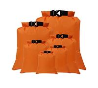 Siepificius Juego de 6 bolsas impermeables ligeras para separar en seco y húmedo, color azul, 6 unidades naranjas, 1.5L 2.5L 3L 3.5L 5L 8L, como se muestra en la