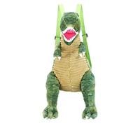 Siepificius Linda mochila para niños pequeños, dinosaurios, bolsas de peluche, regalo verde, verde, 20x14x40cm