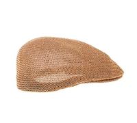 Siepificius Sombrero de paja transpirable para hombre, boina de periódicos, gorra de hiedra, gorra plana, color negro, caqui, 58