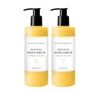 Siero per il corpo alla cera d'api - Olio per il corpo idratante senza acqua con avocado, ricino, olio di cocco e burro di karitè, leggero non grasso, dolce profumo di vaniglia, 8,45 fl oz (2PCS)