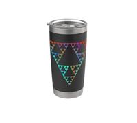 Sierpinski Triángulo Fractal Geometría Matemáticas Formas Mania Vaso térmico de acero inoxidable de doble pared