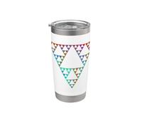 Sierpinski Triángulo Fractal Geometría Matemáticas Formas Mania Vaso térmico de acero inoxidable de doble pared