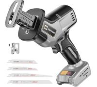 Sierra alternante inalámbrica para DeWalt 20 V Max, motor sin escobillas, velocidad variable, cambio de hoja sin herramientas, sierra alternante Cerycose con luz LED, 4 hojas de sierra para corte de