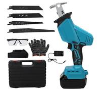 Sierra Alternativa Inalámbrica Compatible con Makita 18V, Sierra Sable Eléctrica Velocidad Variable, Sierra Manual con Cambio Hoja sin Herramientas, para Metal, Tuberías, Poda Árboles (Una Batería)