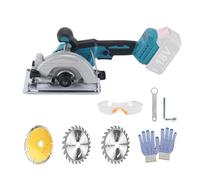 Sierra Circular Bateria para Makita 18V, Mini Sierra Circular Sin Escobillas, Sierra Circular de Mano con 3 Hojas (125 mm) 6200 rpm, 0 a 45° para Madera, Plásticos (Batería no Incluida)