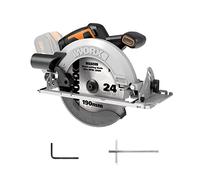 Sierra circular Brushless 20V WORX | PowerShare | WX520.9 - Sin batería, ni cargador | Motor sin escobillas, corte a bisel, base de aluminio, empuñadura ergonómica