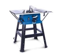 Scheppach HS254 - Sierra de mesa | Sierra circular de 254 mm de inclinación de 45° | Arranque suave de 2200 W | Mesa XL de 63 x 94 cm | Altura de corte de 85 mm | Inc. Base, 1 hoja y medidor de corte
