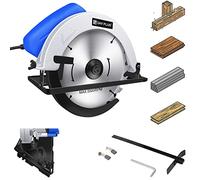Sierra circular eléctrica de 1500 W, sierra circular manual, riel de sierra circular multiusos, compatible con hoja de sierra circular, rieles guía, 5000 rpm, profundidad de corte de 55 mm, para