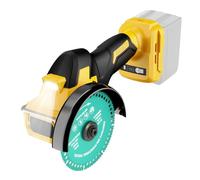 Sierra circular inalámbrica de 4 pulgadas, compatible con batería Dewalt de 20 V (sin batería), minisierra circular sin escobillas de 18000 rpm, 2 hojas de sierra, 3 velocidades y luz LED para madera
