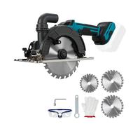 Sierra circular inalámbrica de 6 pulgadas compatible con sierras circulares sin escobillas Makita de 18 V, 6300 RPM con 3 cuchillas de 150 mm y 125 mm, profundidad de corte de 50 mm, bisel de 0-45°