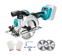 Sierra circular inalámbrica de 6 pulgadas para batería Makita de 18 V, sin escobillas, con 3 niveles ajustables, hoja de sierra de 150 mm de diámetro, inclinable 45°, ideal para madera, plástico