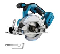 Sierra circular sin escobillas de 5 pulgadas (125 mm), motor sin escobillas, 1000 W, compatible con batería Makita 18 V, ángulo ajustable 0-45 °, para madera, PVC y azulejos, jardín y bricolaje (1