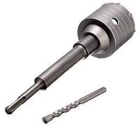 Sierra Corona Perforadora Hormigon en seco SDS Plus 120 mm de diámetro completa para martillo perforador SDS Plus 600 mm