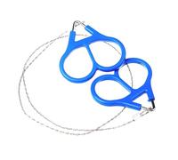 Sierra de alambre de acero inoxidable - Sierra de cuerda de cable de alambre portátil, mini herramienta de mano de supervivencia, motosierra de bolsillo para campamento con anillos, equipo de
