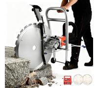 Sierra de Anillo de hormigón de Mano Profesional | 2 Discos de Diamante de 400mm, Modo húmedo/seco, Corte Profundo de 30cm | Cortadora de hormigón Control de Polvo para muros Reforzados y Piedra