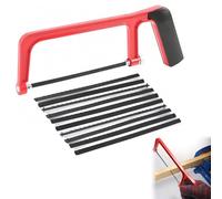 Sierra de Arco,Sierra de Mano,Mini Sierra para Metales,Mini Sierra de Metal,Sierra para Metales Junior,Pequeña Sierra Manual,Con 10 Hojas de Sierra de Acero,Para Cortar Plástico,Tubería de PVC
