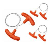 Sierra de Cable de Acero Inoxidable de 3 Piezas, Sierra de Mano de Bolsillo de 24,8 Pulgadas para Cortar Tuberías de PVC, PE y ABS, para Acampar, Senderismo y Cortar Madera(Orange,63cm)