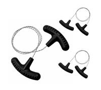 Sierra de Cable de Acero Inoxidable de 3 Piezas, Sierra de Mano de Bolsillo de 24,8 Pulgadas para Cortar Tuberías de PVC, PE y ABS, para Acampar, Senderismo y Cortar Madera(Black,63cm)