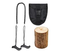 Sierra de cadena de bolsillo, motosierra plegable portátil con asas, cortador de árbol compacto, herramienta de poda manual para acampar al aire libre, caza, senderismo, montañismo, corte de ramas