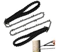 Sierra de cadena de cuerda para ramas de árboles, sierra de cadena portátil y plegable para camping, motosierra antideslizante, 11 dientes, antióxido, para senderismo, matanza, jardinería, camping