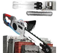 Sierra De Cadena De Hormigón Eléctrica 5800/6500W, Cortadora De Muros A Mano, Supresión De Polvo Por Agua, Tecnología De Cadena De Diamante Potente, Para Granito Y Hormigón Armado(48cm,2*blade)