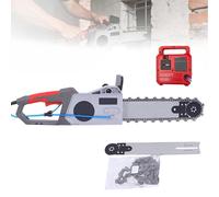 Sierra De Cadena De Hormigón Eléctrica, Máquina De Corte De Muros Con Sierra De Cadena Eléctrica, 14"/19" Profundidad De Corte, Cadena De Diamante 6000 RPM, Supresión De Polvo Por Agua(48cm,1*blade)