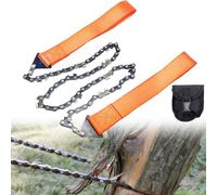 Sierra de Cadena de Mano, 103CM 11 Dientes de Acero al Carbono, Portátil Motosierra de Mano, con Bolsa de Transporte, Plegable, Para Supervivencia, Camping, Senderismo, Caza, Pequeños ÁRboles