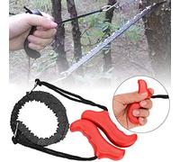 Sierra de Cadena de Mano Compacta para Actividades Supervivencia Al Aire Libre, Diente Sierra Afilado, Fácil Usar, Adecuado para Acampar, Senderismo, Material Ferromanganes Adecuado