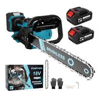 Sierra de cadena eléctrica con batería de 21V 4,0A y cargador, sierra de cadena de 1000W 30,5 cm con candado de seguridad, engrasador automático, sierra de batería, sierra de ramas, sierra de mano