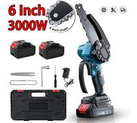 Sierra de cadena eléctrica de 6 pulgadas y 21V, motosierra inalámbrica portátil de mano, cortador de madera para árboles, herramienta eléctrica de poda para jardín para batería Makita 1 Battery