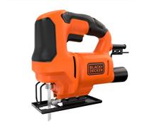 BLACK+DECKER Sierra de calar con cable 400W, 3000 cpm, carrera de 18 mm, corte en bisel ±45°, cambio de hoja sin herramientas - Incluye hoja para madera, BES602-QS