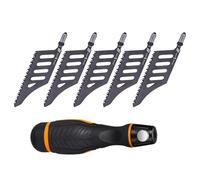 Sierra de calar eléctrica de 5 piezas - Herramienta de corte profesional de acero al carbono con mango ergonómico | Cuchilla Multiusos Para Madera, Metal, Carpintería, Construcción, Renovaci