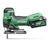 Sierra de calar HIKOKI de 18 V con mango cilíndrico y capacidad de corte de 135 mm para cortes precisos CJ18DBWPZ