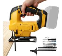 Sierra de calar inalámbrica compatible con baterías DEWALT de 18 V/20 V, 20.000 rpm, motor sin escobillas, 4 posiciones de carrera, regulación de velocidad continua, carrera de 23 mm, 0-2750 carreras