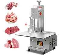 Sierra De Cinta Eléctrica Comercial Carne,Máquina Eléctrica Sierra Huesos | 750w,Mesa De Trabajo De 47 X 32.5cm Acero Inoxidable Pulgadas,Para Cortar Chuletas,Carne Congelada