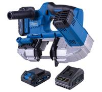 Sierra de cinta metal batería 20V 63.5mm Scheppach set s c-mbs635-x