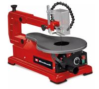 Einhell Sierra de marquetería TC-SS 406 E (120 W, 50 mm de altura de corte, mesa inclinable 47°, velocidad variable, dispositivo de soplado, incl. 2 hojas de sierra)