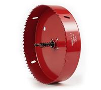 Sierra de Corona Bimetálica de 160mm,M42 HSS Bi-Metal Coronas Perforadoras | Sierras Perforadoras Madera con Mango Triangular y Broca,para Metal,Aluminio,Madera,PVC,Plástico,Rojo