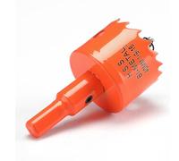 Sierra de corona de 40 mm, color naranja, acero rápido HSS M42, sierra perforadora bimetálica, fresadora de agujeros con vástago hexagonal y broca con profundidad de corte de 30 mm para madera