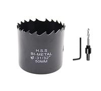 Sierra de corona de 50mm LAIWEI bimetálica cortadora de agujeros redondos HSS cabeza de sierra circular, profundidad de corte hasta 38mm, adecuada para madera, plástico, cartón yeso y tubos metálicos